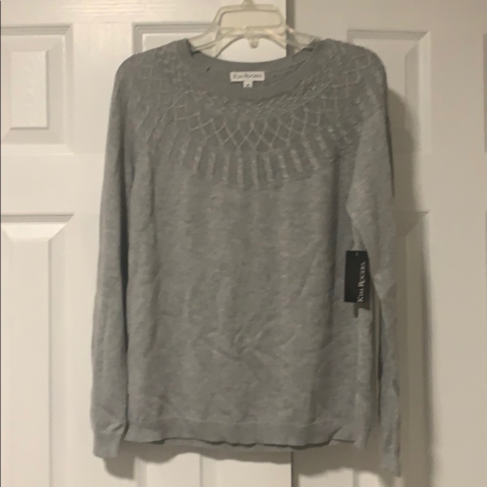 Kim Rogers Grey Sweater-New with Tags
